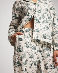Piped Pajama Pant - ENCHANTED TOILE GREEN | Soma discount