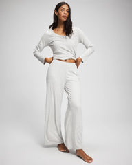 Pointelle Wide Leg Pajama Pant - HEATHER FROST | Soma Online