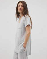 Slub Short Sleeve Tunic Pajama Tee - BLUE SLUB | Soma for sale