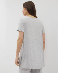 Slub Short Sleeve Tunic Pajama Tee - BLUE SLUB | Soma for sale