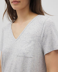 Slub Short Sleeve Tunic Pajama Tee - BLUE SLUB | Soma for sale