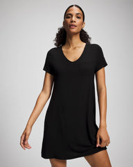 Short-Sleeve Sleepshirt - BLACK | Soma discount