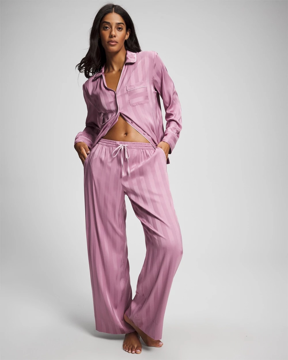Shadow Stripe Pajama Pant - LILAC WINE | Soma outlet