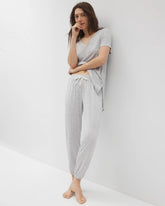 Slub Banded Ankle Pajama Pant - BLUE SLUB | Soma for sale