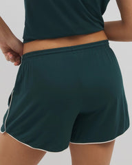 Solid Piped Pajama Shorts - DARK SEA | Soma discount
