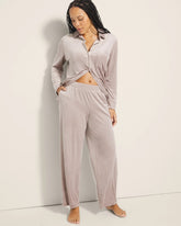 bed Wide-Leg Pajama Pants - SILVER TAUPE | Soma outlet