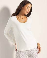 Long-Sleeve Pajama Top - CHAMPAGNE DREAMS | Soma for sale