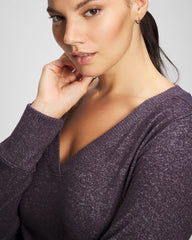 Long Sleeve Pajama Tee - GRAY INK/PEARLED IVORY | Soma on sale