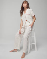 Pajama Pants - DBL CLOTH BW STRIPE | Soma sale