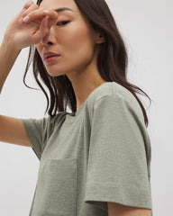 Short-Sleeve Pocket Pajama Tee - HEATHER HIGHLANDS | Soma near me