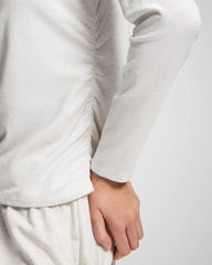 Ruched Long Sleeve Pajama Tee - HEATHER CRYSTAL | Soma near me