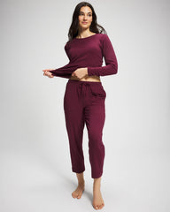Crop Pajama Pants - VELVET PLUM | Soma on sale