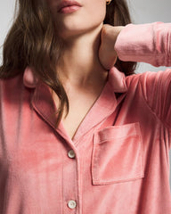 Long-Sleeve Notch Collar Sleepshirt - ANTIQUE PINK | Soma outlet