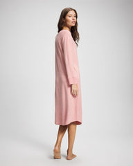 Long Sleeve Midi Sleepshirt - CAMEO PINK/DUSTY ROSE | Soma on sale