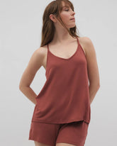 Lightweight Rib Knit Pajama Cami - SPICED MAHOGANY | Soma discount