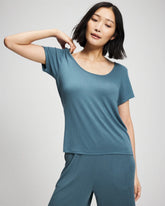 Lightweight Rib Knit Short Sleeve Pajama Tee - TAPESTRY | Soma Online