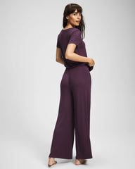 Lightweight Rib Knit Wide Leg Pajama Pants - PLUM PERFECT | Soma on sale