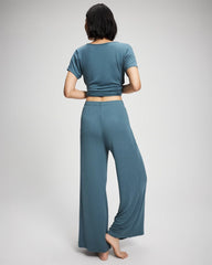 Lightweight Rib Knit Wide Leg Pajama Pants - TAPESTRY | Soma sale