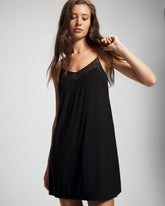 Mesh Trim Chemise - BLACK | Soma for sale