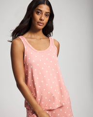 Pajama Tank - DREAMY DOT MID BLUSH PINK | Soma on sale