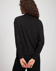 Ultrasoft Fleece Relaxed Funnel Neck Sweatshirt - BLACK | Soma for sale