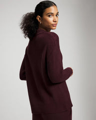 Premier Knit Cable Knit Collared Sweater - MERLOT | Soma sale