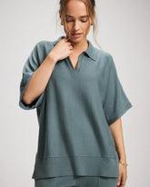 Premier Knit Sweater Collared Top - BLUE INSTINCT | Soma sale