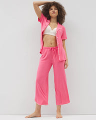 Solid Piped Crop Pajama Pant - CAMELLIA ROSE | Soma on sale