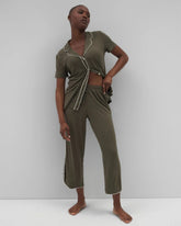 Solid Piped Crop Pajama Pant - GRAPE LEAF | Soma sale
