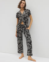 Printed Pajama Pants - PLUMERIA BLOOMS BLK CH | Soma sale