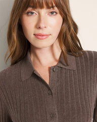 Button-Up Sweater - HEATHER COCOA | Soma outlet