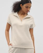 Quarter Zip Top - PARCHMENT | Soma near me