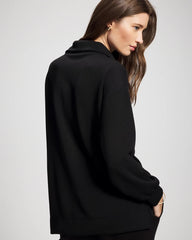 Modern Modal Quarter Zip Sweatshirt - BLACK | Soma outlet