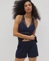 Lace Trim Pajama Shorts - NIGHTFALL NAVY | Soma sale