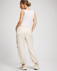 Satin Relaxed Cargo Pant - PARCHMENT | Soma near me