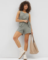 Crinkle Knit 5 Inch Short - RESTORATION GREEN | Soma on sale