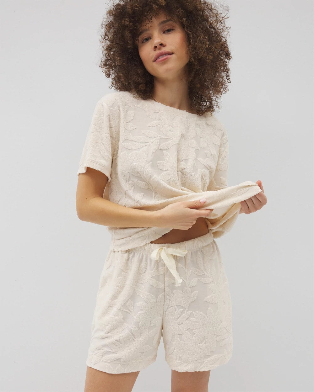 Jacquard Terry 5 Inch Short - PARCHMENT | Soma sale