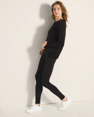 High-Rise Fleece Legging - BLACK | Soma discount