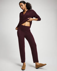 Premier Knit Straight Leg Ankle Pant - MERLOT | Soma discount