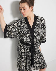 Short Robe - AMAZONIA TILE BLACK | Soma Online