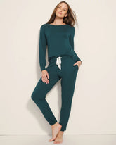 Banded Ankle Pajama Pant - DEEP TEAL | Soma discount