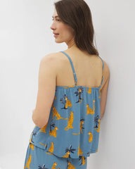 Smocked Pajama Cami - FELINE FUN BLUE HEAVEN | Soma outlet