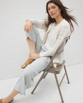 Cotton Open Stitch Cardigan - SALT MIST | Soma outlet
