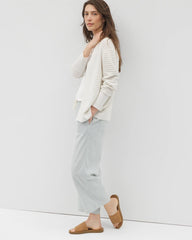 Cotton Open Stitch Cardigan - SALT MIST | Soma outlet