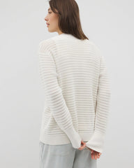 Cotton Open Stitch Cardigan - SALT MIST | Soma outlet