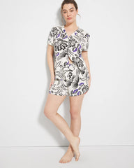 Smocked Waist Pajama Short - FLY BY NIGHT CHMPGNE DRMS | Soma sale