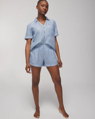 Pajama Shorts - CROSSDYE VINTAGE INDIGO | Soma Online