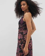 Isla Cross Back Maxi Bra Dress - STITCH PAISLEY ALLO BLACK | Soma on sale