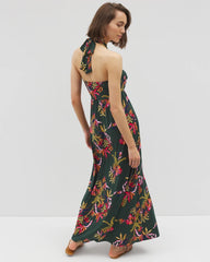 Retreat Maxi Bra Dress - SUNRISE FLORA M EMERALD | Soma Online
