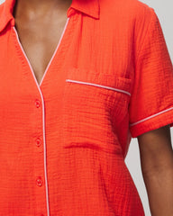 Short-Sleeve Pajama Top - ISLAND GUAVA | Soma outlet